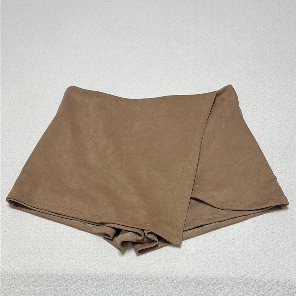 She + Sky Tan Skorts with‎ Wrap-Style Front